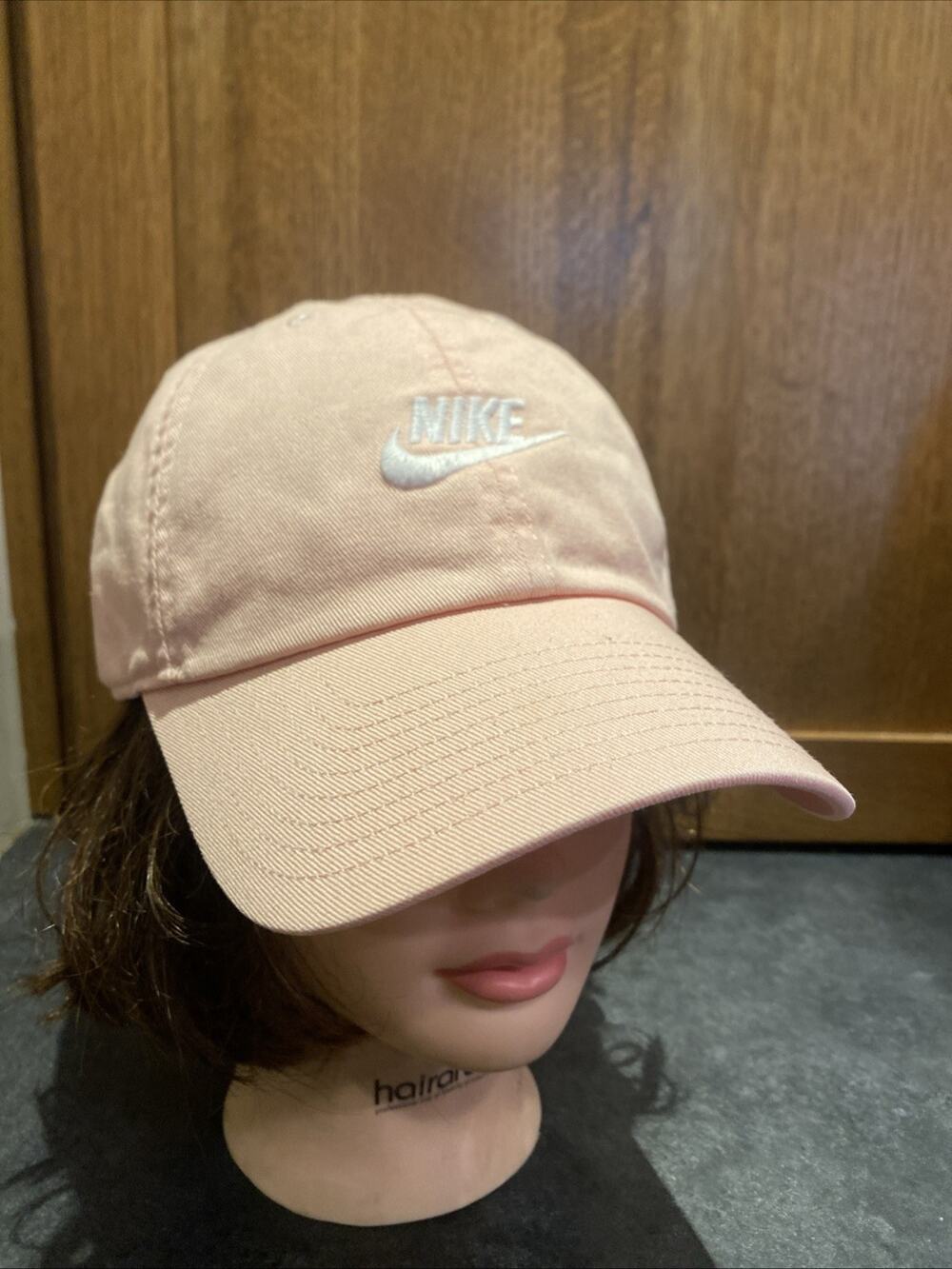 Nike Heritage 86 Peach StrapBack Hat Cap Casual Fit Golf White Swoosh One Size